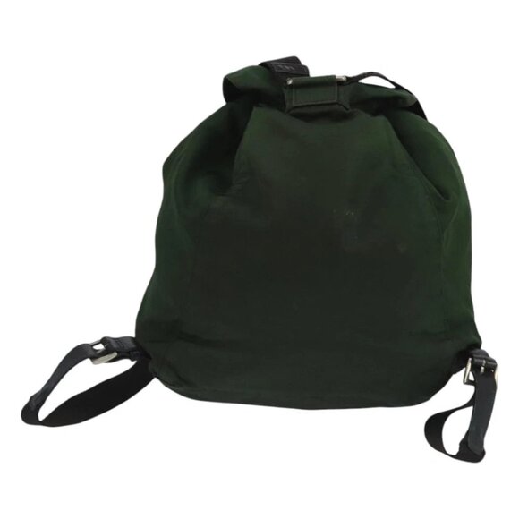 PRADA Backpack Nylon Khaki Silver Auth 108373 - Picture 3 of 14